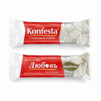 Конфеты KONFESTA со сливочно-кокосовым кремом, вафельные, 500 г, пакет за 430 ₽. Конфеты фасованные. Доставка по России. Без переплат!