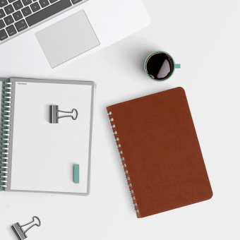 Бизнес-тетрадь на гребне А5 148x218 мм, BRAUBERG "Office PRO", под кожу, клетка, 80 л., коричневая, 111044 за 276 ₽. Бизнес-блокноты и бизнес-тетради. Доставка по России. Без переплат!