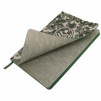 Блокнот А5 (143x210 мм), BRAUBERG VISTA "Military", под кожу, гибкий, 80 л., 112085 за 120 ₽. Бизнес-блокноты и бизнес-тетради. Доставка по России. Без переплат!