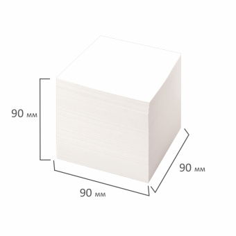 Блок для записей STAFF непроклеенный, куб 9х9х9 см, белый, белизна 90-92%, 126366 за 118 ₽. Блоки для записей. Доставка по России. Без переплат!