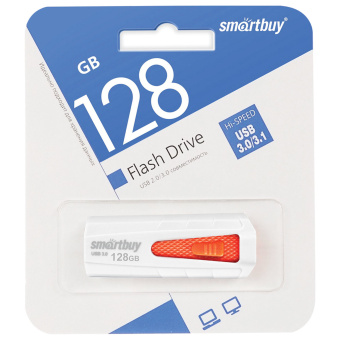Флеш-диск 128 GB SMARTBUY Iron USB 3.0, белый/красный, SB128GBIR-W3 за 1 210 ₽. Флеш-диски USB. Доставка по России. Без переплат!
