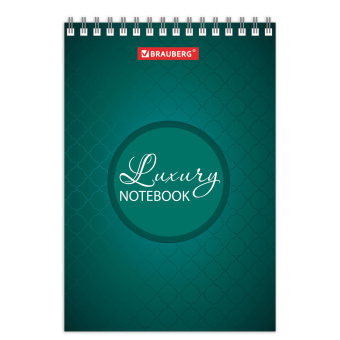 Блокнот МАЛЫЙ ФОРМАТ А6 97х145 мм, 60 л., гребень, картон, клетка, BRAUBERG, "Luxury", 129829 за 37 ₽. Блокноты. Доставка по России. Без переплат!