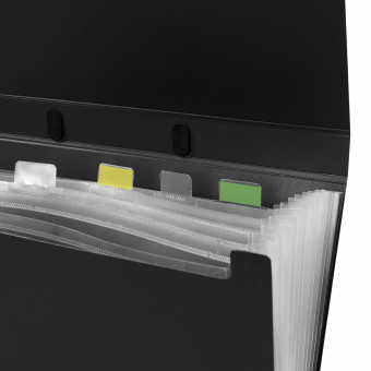 Портфель пластиковый STAFF А4 (330х235х36 мм), 7 отделений, индексные ярлыки, черный, 229243 за 323 ₽. Портфели пластиковые. Доставка по России. Без переплат!