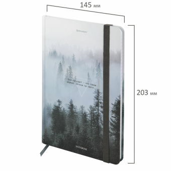 Блокнот с резинкой в клетку 96 л., А5 145х203 мм, твердая обложка, BRAUBERG, "Туман", 116315 за 243 ₽. Блокноты в книжном переплете. Доставка по России. Без переплат!