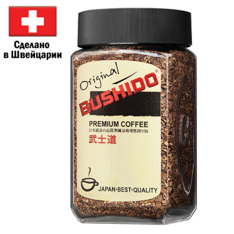 Кофе растворимый BUSHIDO "Original" 100 г, стеклянная банка, сублимированный, ШВЕЙЦАРИЯ, 1004 за 1 525 ₽. Кофе растворимый. Доставка по России. Без переплат!