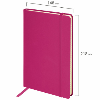 Блокнот А5 (148x218 мм), BRAUBERG "Metropolis", балакрон, 80 л., резинка, клетка, фуксия, 111587 за 421 ₽. Бизнес-блокноты и бизнес-тетради. Доставка по России. Без переплат!