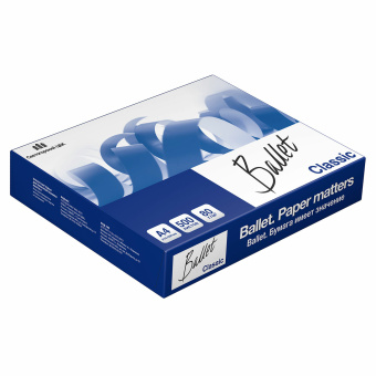 Бумага офисная А4, 80 г/м2, 500 л., марка В, BALLET CLASSIC, Россия, 153% (CIE) за 572 ₽. Бумага белая марок А, В, С. Доставка по России. Без переплат!