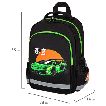 Рюкзак ПИФАГОР SCHOOL, 1 отделение, 3 кармана, "Dive into drive", 38x28х14 см, 272076 за 1&nbsp;255 ₽. Рюкзаки для начальной и средней школы. Доставка по России. Без переплат!