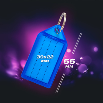 Бирки для ключей КОМПЛЕКТ 20 ШТ., длина 55 мм, инфо-окно 39х22 мм, АССОРТИ, BRAUBERG, 237495 за 299 ₽. Бирки для ключей. Доставка по России. Без переплат!