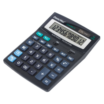 Калькулятор настольный ОФИСМАГ OFM-888-12 (200х150 мм), 12 разрядов, двойное питание, 250224 за 968 ₽. Калькуляторы настольные. Доставка по России. Без переплат!