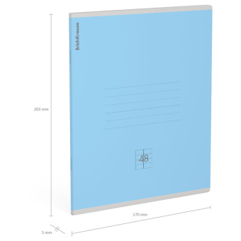 Тетрадь А5, 48 л., скоба, клетка, обложка картон, ERICH KRAUSE "КЛАССИКА", микс в спайке, 56099 за 57 ₽. Тетради 40-48 листов. Доставка по России. Без переплат!