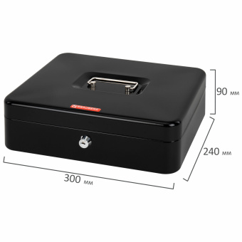 Ящик для денег, ценностей, документов, печатей, 90х240х300 мм, ключевой замок, черный, BRAUBERG, 291348 за 1&nbsp;708 ₽. Ящики для денег, ценностей, документов, печатей. Доставка по России. Без переплат!