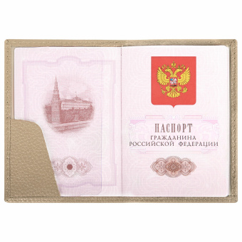 Обложка для паспорта натуральная кожа флоттер, кожаный уголок, бежевая, BRAUBERG, 238863 за 271 ₽. Обложки для паспорта. Доставка по России. Без переплат!