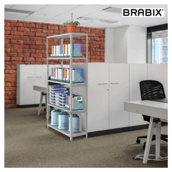 Стеллаж металлический BRABIX "MS Plus-200/30-5", 2000х1000х300 мм, 5 полок, регулируемые опоры, 291108, S241BR163502 за 7&nbsp;706 ₽. Стеллажи металлические универсальные. Доставка по России. Без переплат!