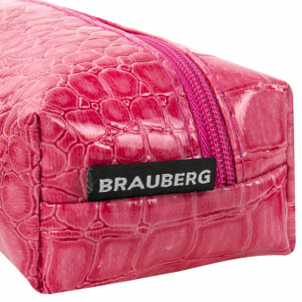 Пенал-косметичка BRAUBERG, "крокодиловая кожа", 20х6х4 см, "Ultra pink", 270850 за 191 ₽. Пеналы мягкие. Доставка по России. Без переплат!