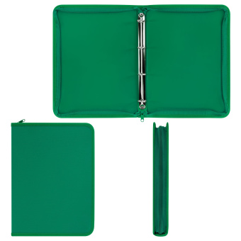 Папка объемная на молнии пластиковая на 4 кольцах, 35 мм, А4, BRAUBERG PIXEL, темно-зеленая, 0,7 мм, 273079 за 294 ₽. Папки пластиковые на молнии. Доставка по России. Без переплат!