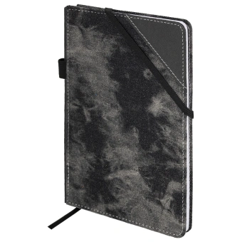 Блокнот А5 135x210 мм BRAUBERG "Denim", ткань/экокожа, резинка, держатель, 80 л., клетка, черный, 117140 за 428 ₽. Бизнес-блокноты и бизнес-тетради. Доставка по России. Без переплат!