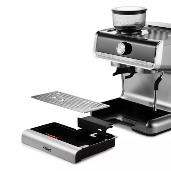 Кофейная станция KITFORT КТ-789, 1550 Вт, объем 2,8 л, для зерен 250 г, ручной капучинатор, серая за 40&nbsp;963 ₽. Кофеварки рожковые. Доставка по России. Без переплат!