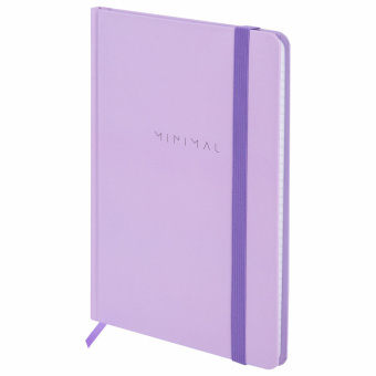 Блокнот с резинкой в клетку 96 л., А5 145х203 мм, твердая обложка, BRAUBERG, "Minimal", сиреневый, 116322 за 243 ₽. Блокноты в книжном переплете. Доставка по России. Без переплат!