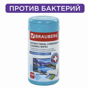 Салфетки АНТИБАКТЕРИАЛЬНЫЕ ДЛЯ МОНИТОРОВ И ПЛАСТИКА, ПЛОТНЫЕ, BRAUBERG, 100 шт., 513476 за 163 ₽. Чистящие салфетки для техники. Доставка по России. Без переплат!