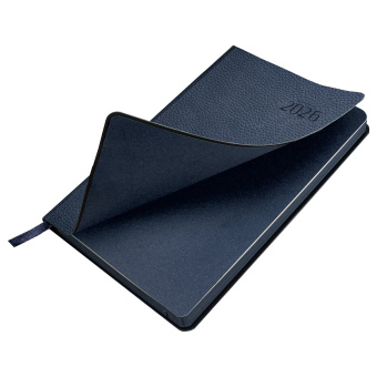 Ежедневник датированный 2026 А5 138x213 мм, BRAUBERG "Stylish", под кожу, гибкий, темно-синий, 117096 за 173 ₽. Ежедневники с покрытием "под кожу и ткань". Доставка по России. Без переплат!