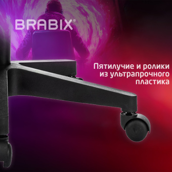 Кресло компьютерное BRABIX "Shooter GM-123", 2 подушки, экокожа, черное/белое, 533191 за 12&nbsp;606 ₽. Кресла игровые. Доставка по России. Без переплат!
