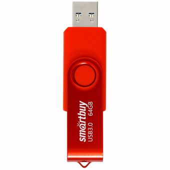 Флеш-диск 64 GB SMARTBUY Twist USB 3.0, красный, SB064GB3TWR за 706 ₽. Флеш-диски USB. Доставка по России. Без переплат!