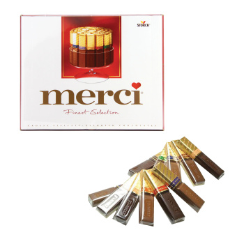 Конфеты MERCI ассорти из молочного и темного шоколада, 250 г, ГЕРМАНИЯ, 015409-35 за 567 ₽. Конфеты в коробках. Доставка по России. Без переплат!