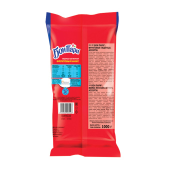 Леденцы БОН ПАРИ "Фруктовый Микс", ассорти 6 вкусов, 1 кг, 11625459 за 659 ₽. Леденцы, карамель и драже. Доставка по России. Без переплат!
