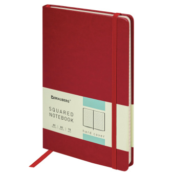 Блокнот А5 (148x218 мм), BRAUBERG "Metropolis Special", под кожу, 80 л., резинка, клетка, красный, 111575 за 459 ₽. Бизнес-блокноты и бизнес-тетради. Доставка по России. Без переплат!