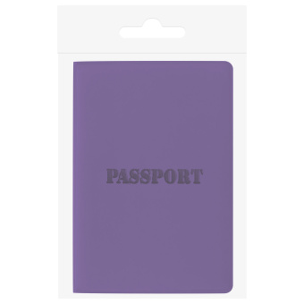 Обложка для паспорта, мягкий полиуретан, "PASSPORT", фиолетовая, STAFF, 237608 за 103 ₽. Обложки для паспорта. Доставка по России. Без переплат!