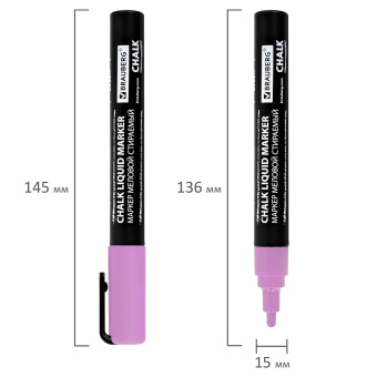 Маркеры меловые CHALK LIQUID MARKER, ПАСТЕЛЬ, НАБОР 8 ЦВЕТОВ, 3 мм, стираемые, BRAUBERG "CHALK", 152598 за 670 ₽. Маркеры меловые. Доставка по России. Без переплат!