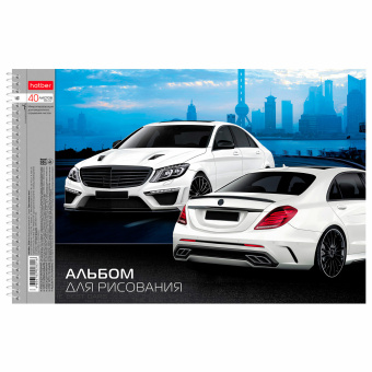 Альбом для рисования, А4, 40 листов, спираль, обложка картон, HATBER, 205х300 мм, "Престижные авто" (5 видов), 004146, 40А4Всп за 110 ₽. Альбомы и папки для рисования. Доставка по России. Без переплат!