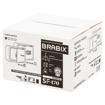 Сейф мебельный BRABIX "SF-170KL", 170х260х230 мм, ключевой замок, черный, 291142, S103BR210514 за 3&nbsp;722 ₽. Сейфы мебельные, офисные. Доставка по России. Без переплат!