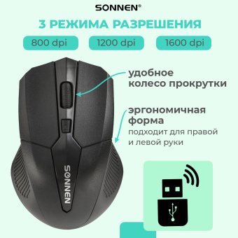 Набор беспроводной SONNEN K-648, клавиатура 117 клавиш, мышь 4 кнопки 1600 dpi, черный, 513208 за 1&nbsp;125 ₽. Комплекты клавиатура и мышь. Доставка по России. Без переплат!