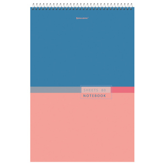 Блокнот БОЛЬШОЙ ФОРМАТ А4 198х297 мм, 80 л., гребень, жесткая подложка, клетка, BRAUBERG, "Color", 114356 за 139 ₽. Блокноты. Доставка по России. Без переплат!