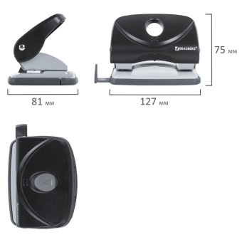 Дырокол BRAUBERG "Original", до 20 листов, черный, 222539 за 392 ₽. Дыроколы настольные. Доставка по России. Без переплат!