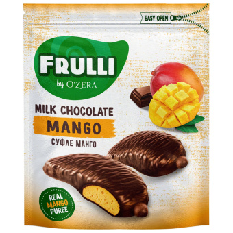 Конфеты O'ZERA "Frulli" суфле манго в шоколаде, 125 г, КРН217 за 169 ₽. Конфеты фасованные. Доставка по России. Без переплат!