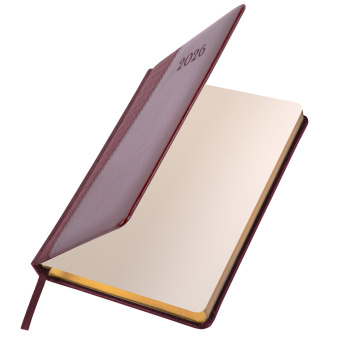 Ежедневник датированный 2026, А5, 138x213 мм, BRAUBERG "Cayman", под кожу, бордовый/коричневый, 117044 за 185 ₽. Ежедневники с покрытием "под кожу и ткань". Доставка по России. Без переплат!