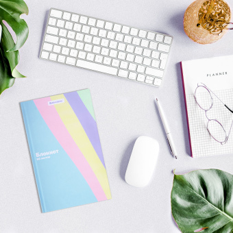 Блокнот А5 134х206 мм, 80 л., твёрдый, клетка, BRAUBERG, кросс-серия PASTEL, 117015 за 153 ₽. Блокноты в книжном переплете. Доставка по России. Без переплат!