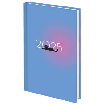 Ежедневник датированный 2025 145х215 мм, А5, STAFF, ламинированная обложка, "Котик", 116031 за 59 ₽. Ежедневники с твердой обложкой. Доставка по России. Без переплат!