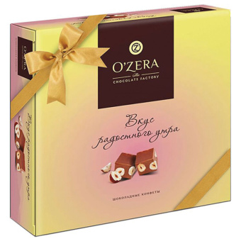 Конфеты шоколадные O'ZERA "Вкус радостного утра" с цельным фундуком, 180 г, 267 за 622 ₽. Конфеты в коробках. Доставка по России. Без переплат!