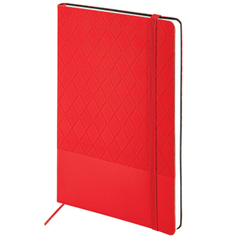 Блокнот А5 138x213 мм, BRAUBERG "Tissage", под кожу, 80 л., резинка, клетка, красный, 116603 за 226 ₽. Бизнес-блокноты и бизнес-тетради. Доставка по России. Без переплат!