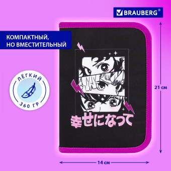 Пенал BRAUBERG с наполнением, 1 отделение, 1 откидная планка, 24 предмета, 21х14 см, "Комиксы", 272349 за 622 ₽. Пеналы с наполнением. Доставка по России. Без переплат!