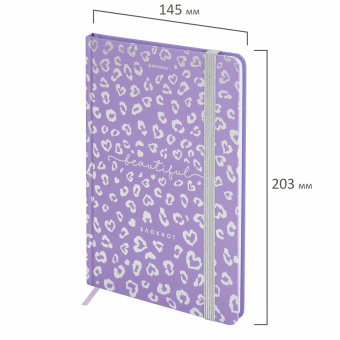 Блокнот с резинкой в клетку 96 л., А5 145х203 мм, твердая обложка с фольгой, BRAUBERG, "Leopard", 116329 за 239 ₽. Блокноты в книжном переплете. Доставка по России. Без переплат!