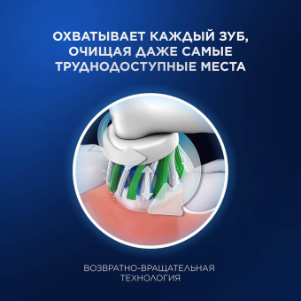 Зубная щетка электрическая ORAL-B (Орал-би) Vitality Pro, БЕЛАЯ/ГОЛУБАЯ, 1 насадка, 53019436 за 4&nbsp;349 ₽. Электрические зубные щетки. Доставка по России. Без переплат!
