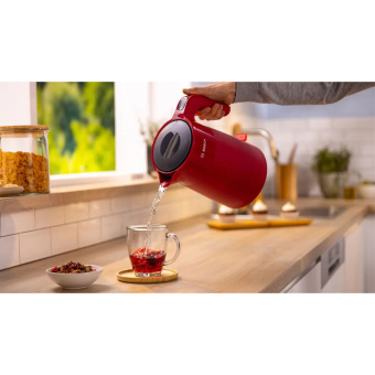 Чайник BOSCH TWK 2M164, 1,7 л, 2400 Вт, закрытый нагревательный элемент, пластик, красный за 8&nbsp;085 ₽. Чайники. Доставка по России. Без переплат!