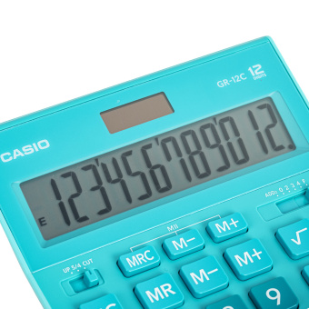 Калькулятор настольный CASIO GR-12С-LB (210х155 мм), 12 разрядов, двойное питание, ГОЛУБОЙ, GR-12C-LB-W-EP за 1 832 ₽. Калькуляторы настольные. Доставка по России. Без переплат!