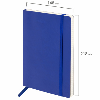 Блокнот А5 (148x218 мм), BRAUBERG "Metropolis Ultra", под кожу, 80 л., резинка, клетка, синий, 111017 за 318 ₽. Бизнес-блокноты и бизнес-тетради. Доставка по России. Без переплат!