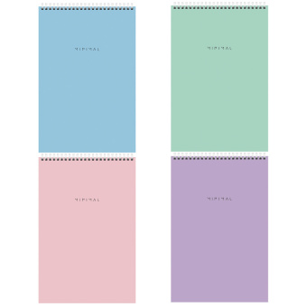 Блокнот БОЛЬШОЙ ФОРМАТ А4 198х297 мм, 80 л., гребень, подложка, клетка, BRAUBERG "Minimal Pastel", 116425 за 150 ₽. Блокноты. Доставка по России. Без переплат!